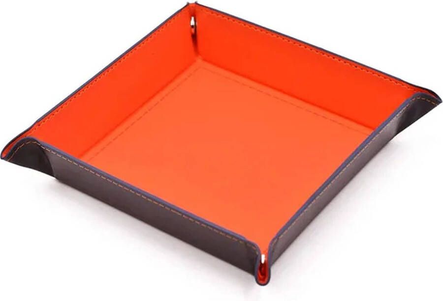 Genvi Games Leather Folding Dice Tray Oranje