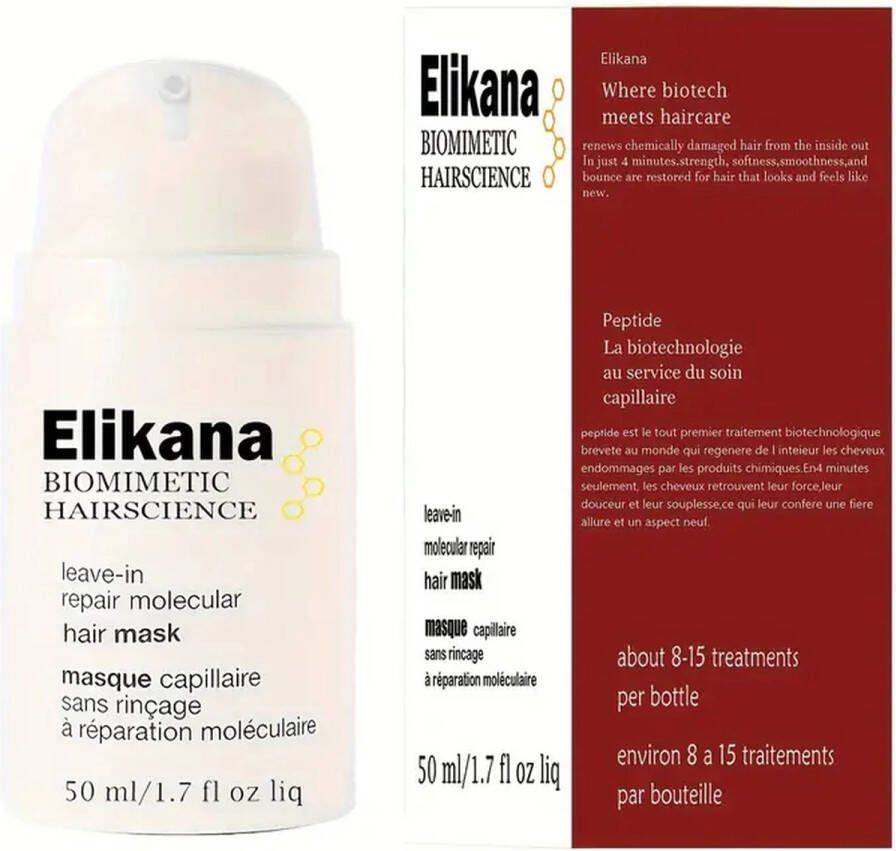 Leave-in Repair Moleculair Haarmasker Voor Intensief Herstel Herstelt Beschadigd Haar Door Bleken Verven Chemische Behandelingen En Hitte Ideaal Voor Alle Haartypes Beschermt Tegen Toekomstige Schade En Bevordert Gezonde Glans