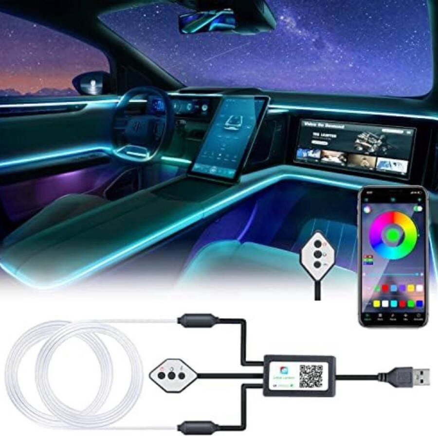 LED Binnenverlichting Auto Omgevingsverlichting Led Strip Auto Binnensfeer licht Neon Licht