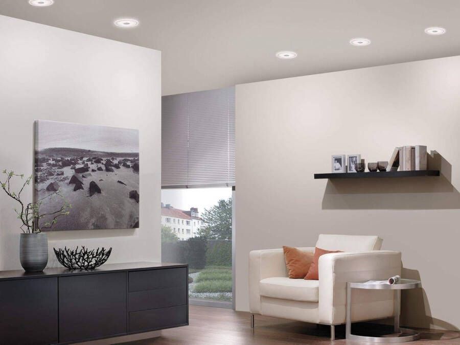 LED inbouwspot Premium Set Whirl rond LED 3x6W 18 VA 150mm alu gedraaid-satijn hoogwaardige inbouwlamp