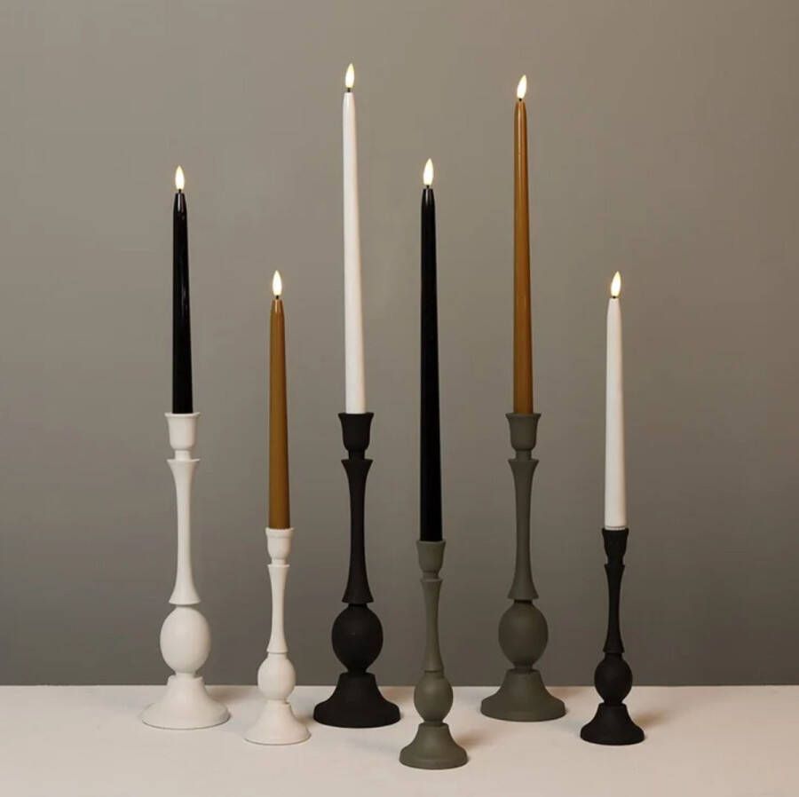 LED kaarsen met bewegende vlam gotische Dinerkaars wax 38 cm