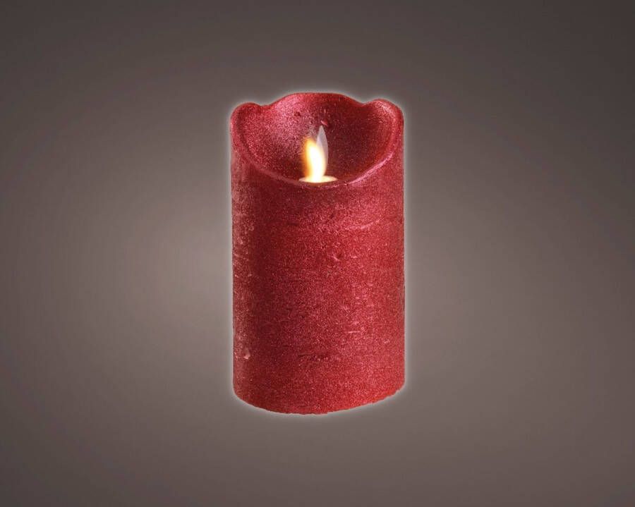 Merkloos Sans marque LED kaars stompkaars kerst rood 12 cm flakkerend Kerst diner tafeldecoratie Home deco kaarsen