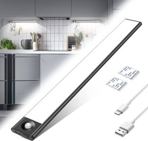LED Kastverlichting met Bewegingssensor 80cm Warm Wit Zwart