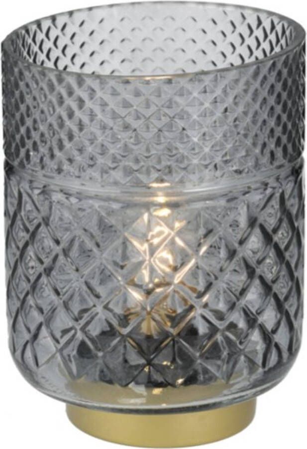 LED-lamp Cristal – Grijs Blauw – H17 cm – Werkt op batterijen (incl. lamp)