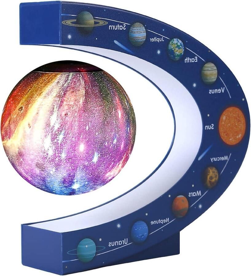 LED Levitating Space Moon Lamp Sferisch Nachtlampje zwevend en draaiend in de lucht