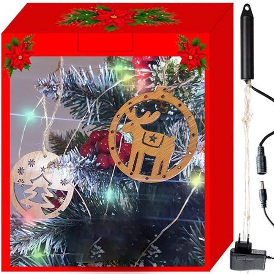 LED lichtsnoer engelenhaar bestaat uit 10 LED haren van 2 meter veelkleurig kerstversiering
