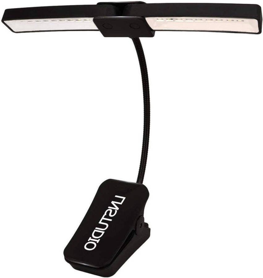 Led-muziekverlichting met 18 leds in rij 2 helderheidsniveaus net- of USB-bediening opvouwbare draagbare bureaulamp tafellamp boekenlamp led-leeslamp met klem voor kinderen