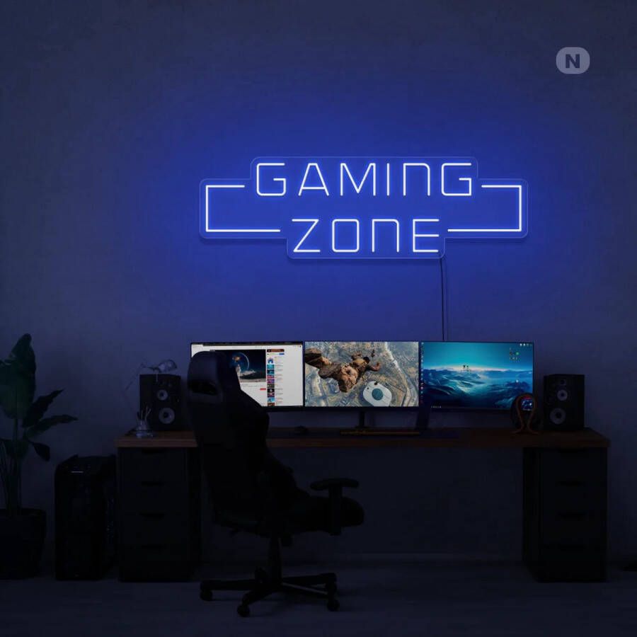 Led Neonbord Led Neonverlichting Gaming Zone Blauw- 50cm * 17cm
