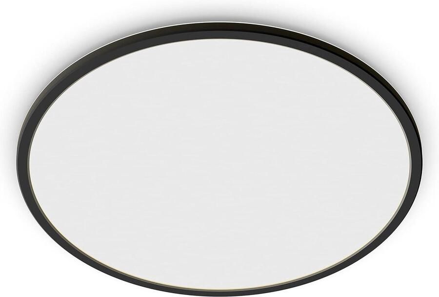 LED-plafondlamp Superslim Zwart Warmwit licht 22 W Super slank ontwerp Dimbaar Geïntegreerde LED-lamp