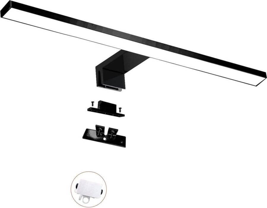 Led-spiegellamp 3000 K warm licht mat zwart 40 cm badkamerlamp 10 W 800 lm badkamerkastlamp 3 installatiemogelijkheden kastverlichting badkamer LED lamp