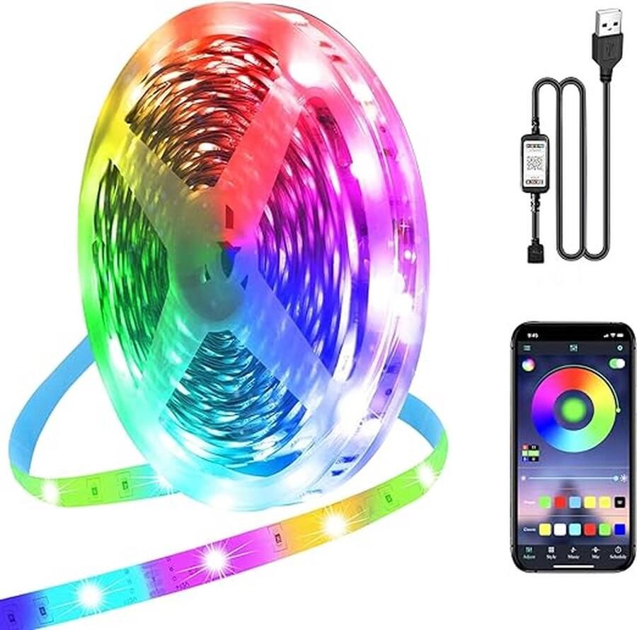 LED strip 10M smart lights met app bedienbaar