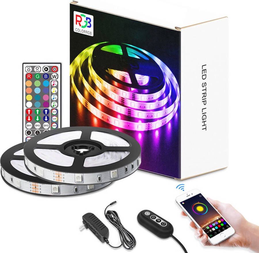 Led strip 40 meter Met app en afstandsbediening Muziek synchronisatie Led light strip Led lights Led strips Ledstrip