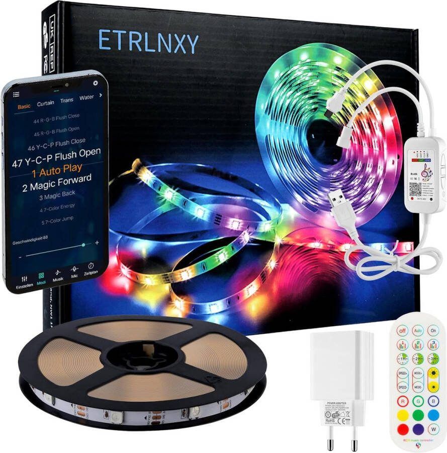 LED Strip 6m Verlichting Met App Met Afstandsbediening Gemakkelijk Te Installeren Duurzaam RGBIC