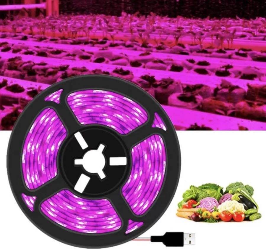 Led strip groeilamp groei led 5V Usb Led Licht- Plantenlamp Volledige Spectrum- kweeklamp Led Strip- Lamp voor Groente- Bloemen -zaaien