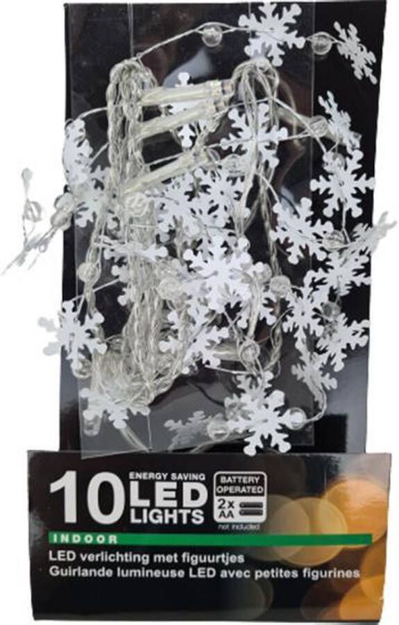 LED Verlichting Kerst Lampjes Slinger Sneeuwvlokken Indoor Kunststof 120cm