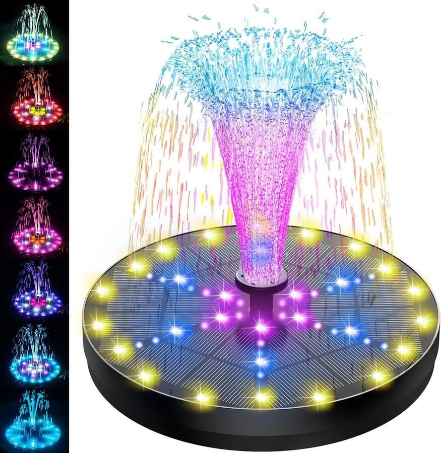 LED-verlichting Solar Fontein met 60 LED's