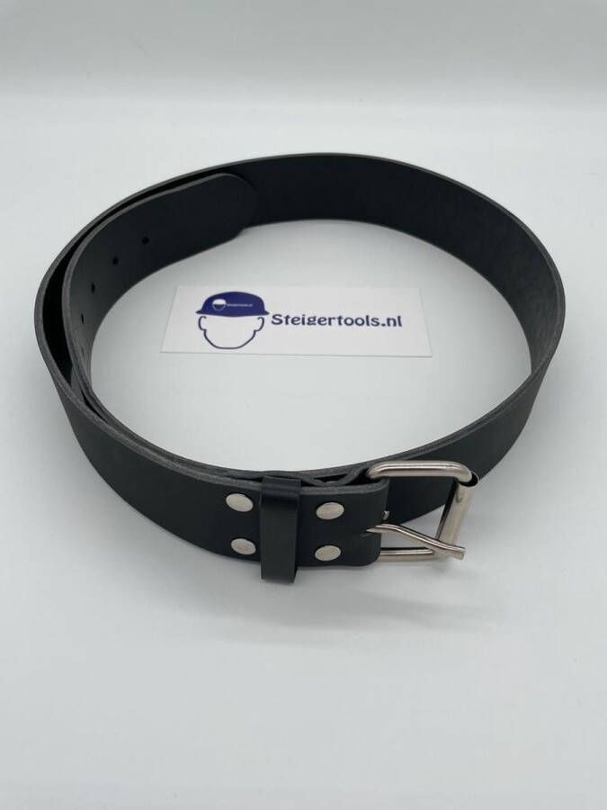 Lederen riem 47mm maat 115cm werkriem steigerriem zwart leer splitleer ideaal voor gereedschapshouders