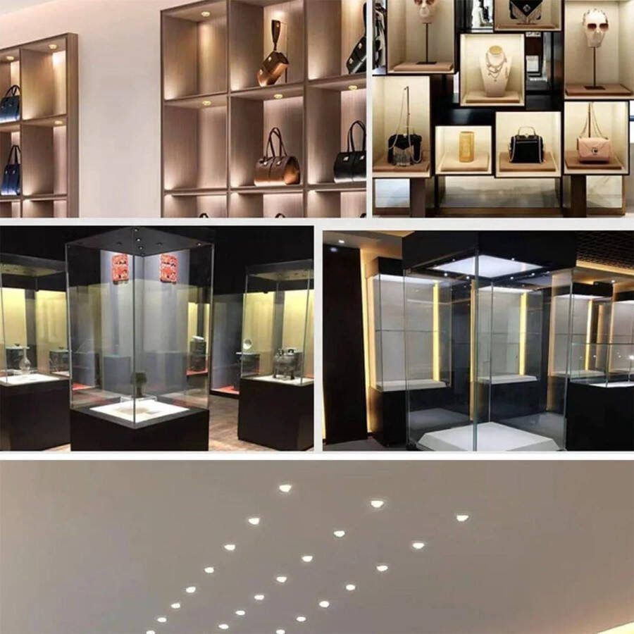 Ledspots 6 stuks 12 V 2 W spot led plafond inbouwlamp keuken trappen kast hal doe-het-zelfverlichting vitrine kast downlight koud wit
