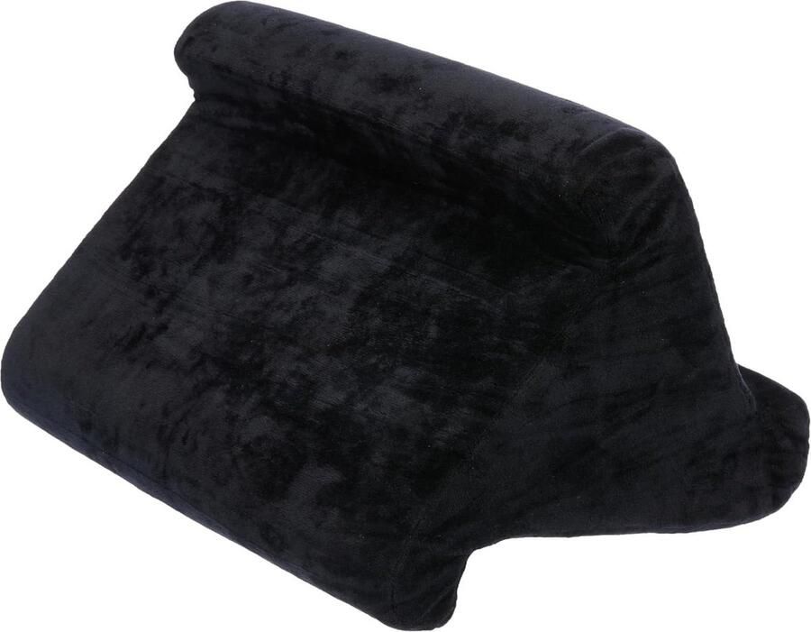 Leeskussen met afneembare fluwelen hoes Geschikt voor boeken e-readers en tablets Zwart 28 cm x 24 cm x 22 cm book seat