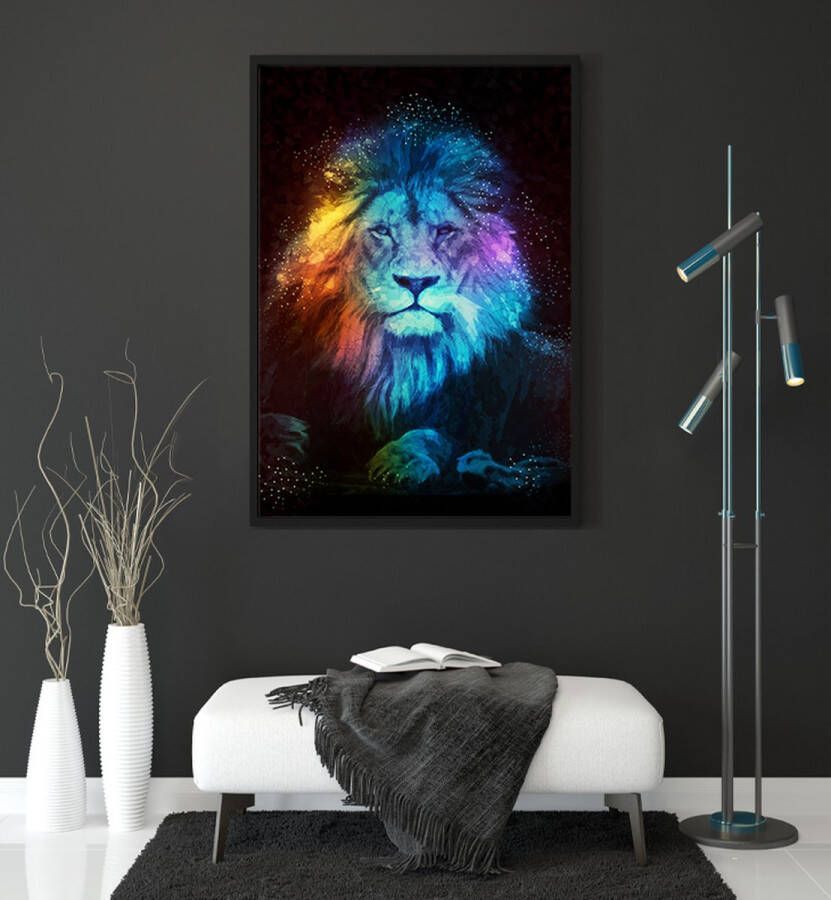 LEEUW ABSTRACT KLEUR WANDDECORATIE POSTER 40x60cm