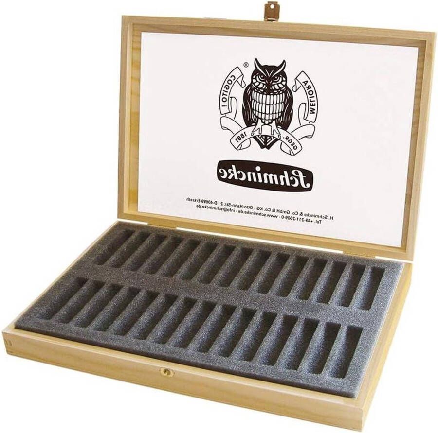 Lege doos voor 30 kleuren pastel potloden Houten opbergdoos voor pastels