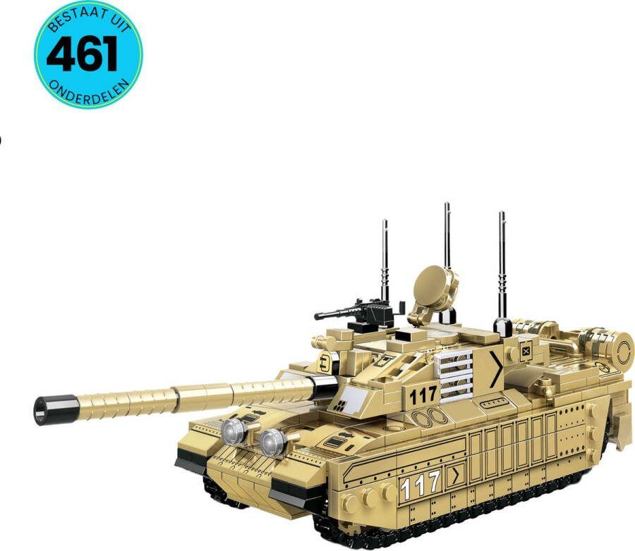 Leger Speelgoed Set Geschikt Voor Lego Vanaf 6 Jaar 461 Bouwstenen Challenger Tank Bouwset STEM Speelgoed Bouwsets Bouwspeelgoed Inclusief Handleiding