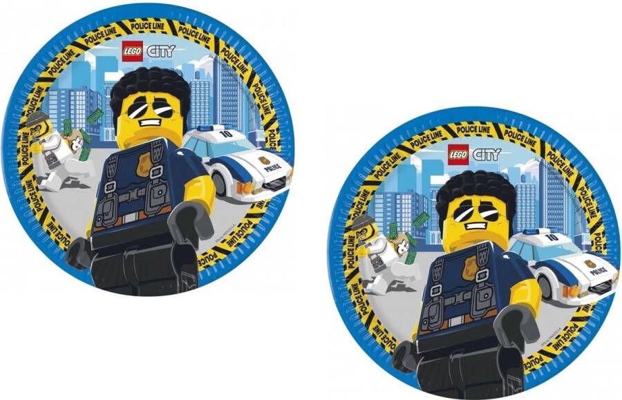Lego City Feestpakket Verjaardag Versiering Kinderfeest Party bordjes Feestbordjes Bordjes 16 Stuks Karton Wegwerp