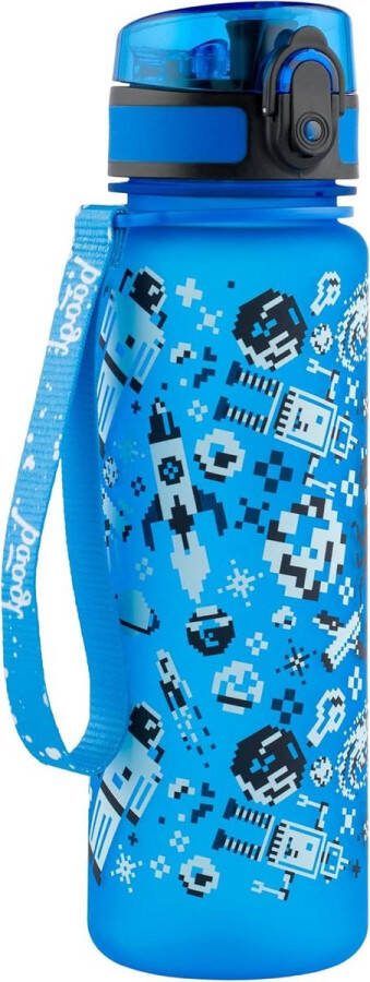 Lekvrije Kinderdrinkfles 500 ml Waterfles voor School en Sport Jongens Tritan (Space Game)