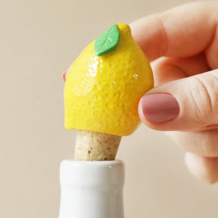 Lemon Bottle Stopper Flessenstop Wijnstopper