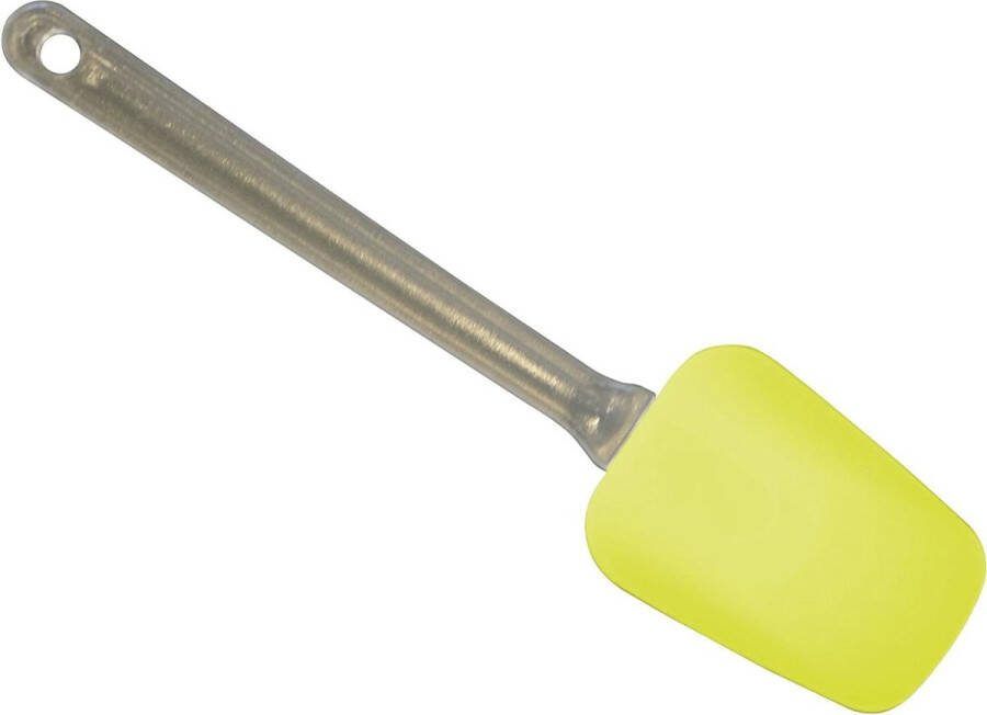 Lepel met handvat van transparant kunststof Gele siliconen spatel Afmetingen: 1 x 55 x 235 cm