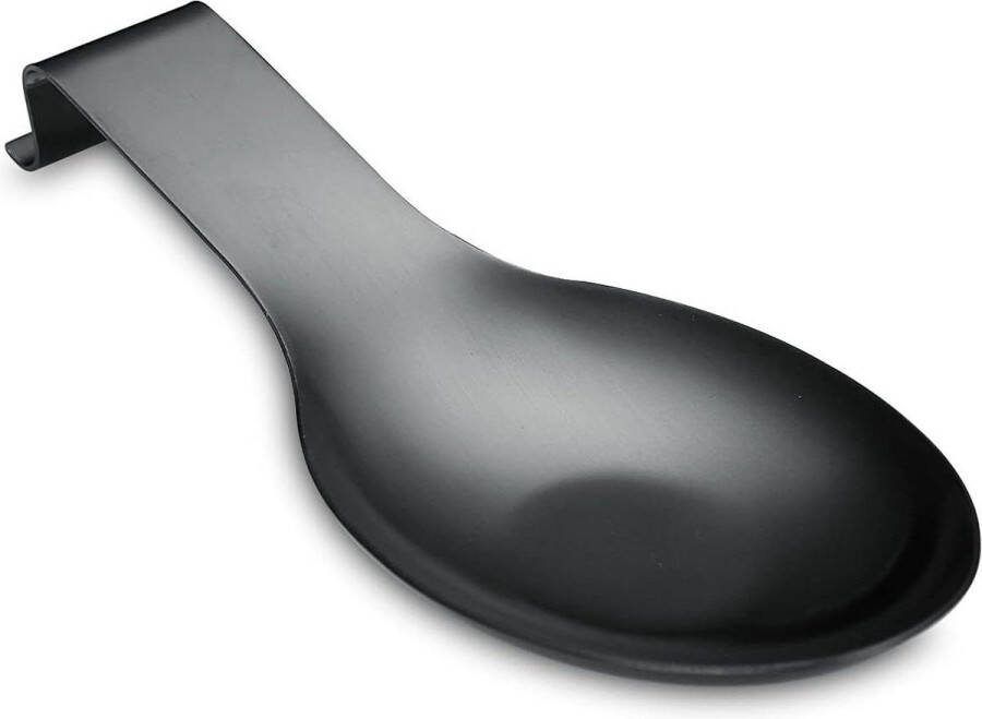 Lepelhouder Mat Zwarte Roestvrijstalen Kookplaat Keukengerei Pollepels Tangen Spatel Fornuislepel Pannendeksel Vaatwasmachinebestendig (1PC-9.5 Inch)