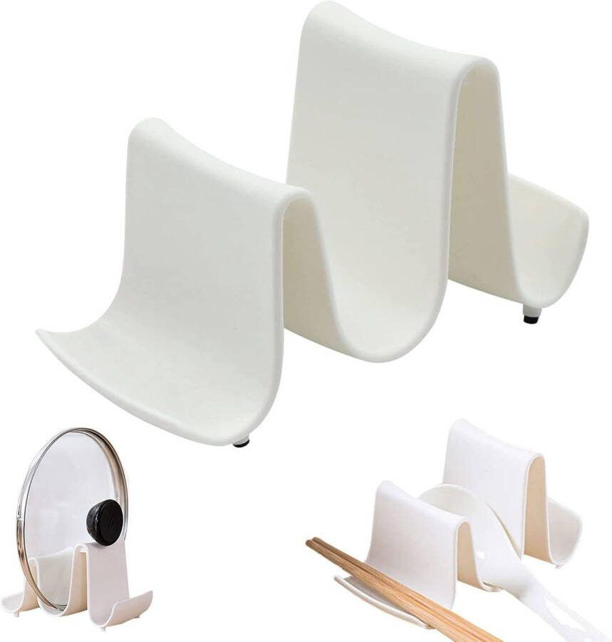 Lepelhouder voor keuken golf pannendekselhouder creatief kleurrijk rek lepel opbergruimte keuken voor deksel en lepel pannendekselhouder potdeksel organizer plastic