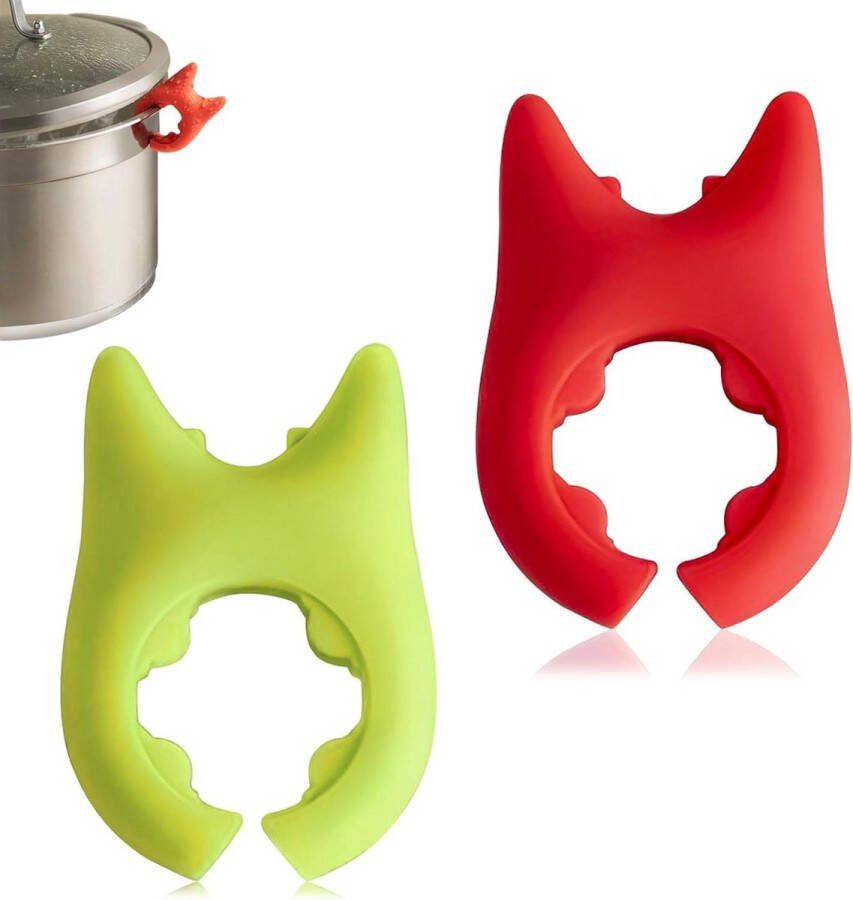 Lepelhouder voor kooklepel Siliconen 2 stuks Multifunctioneel Hittebestendig Pannenbewaker