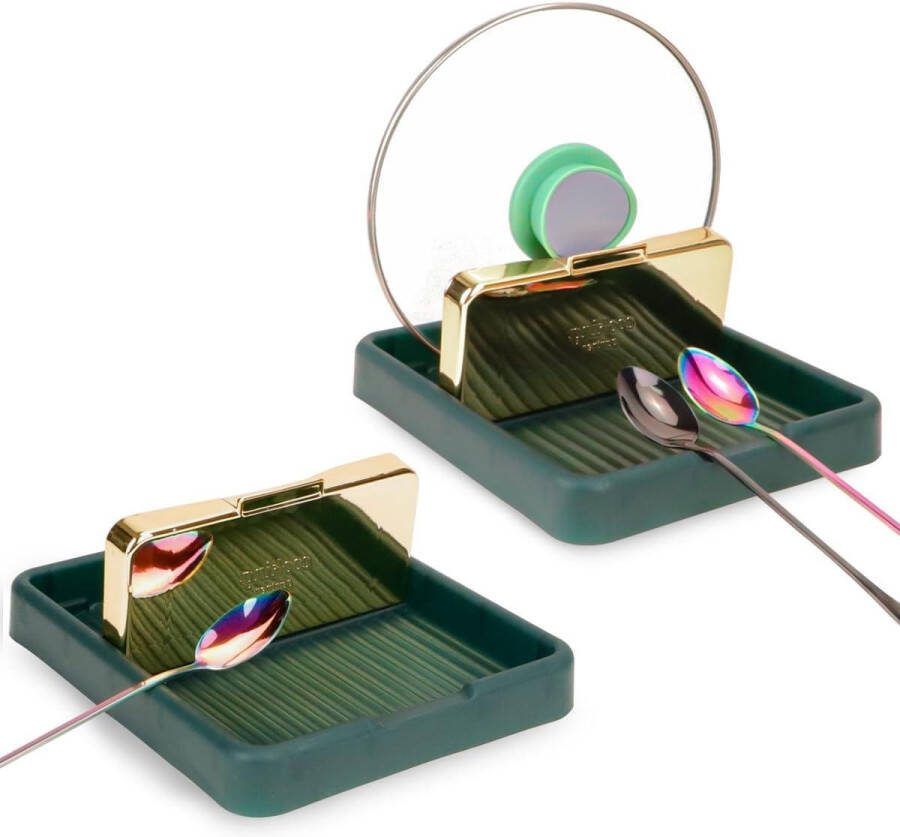 Lepelhouder voor kookplaat en aanrecht opvouwbare pannendekselhouder kooklepel gebruiksvoorwerpenhouder keukengadgets en accessoires voor het koken