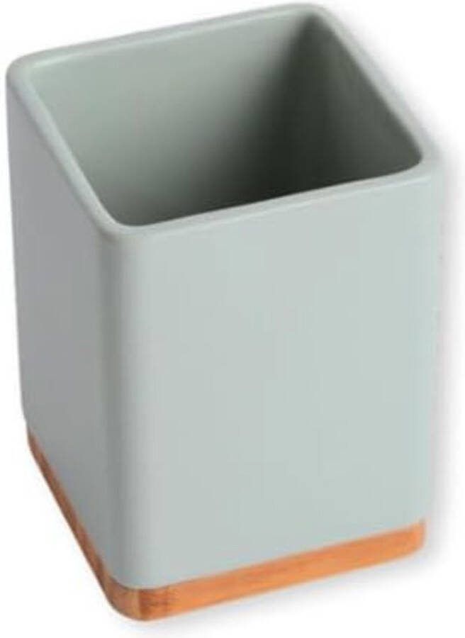 Lepelpot Spatelpot Utensils pot Keukengerei houder Keukengerei pot 105 x 105 x 15 cm Grijs-Groen