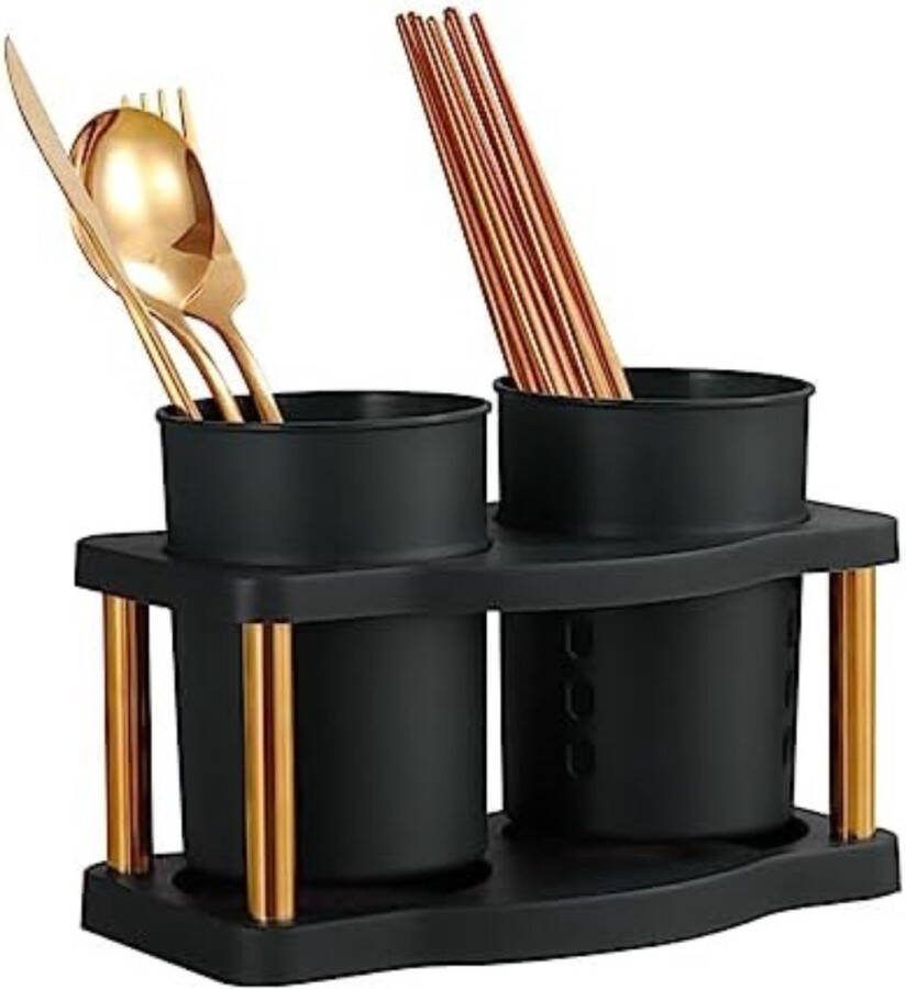 Lepelpot Spatelpot Utensils pot Keukengerei houder Keukengerei pot 19 x 10 7 x 11 cm Zwart