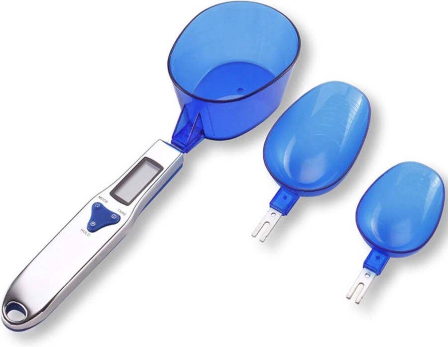 Lepelweegschaal Digitale Keuken Voedsel Schaal Steelyard Met 3 Maatlepels Wegen en Droog Vloeibaar Ingrediënt Melk Thee Meel Kruiden Geneeskunde 1.1lb 500g (0.1g) Draagbaar Lcd-scherm Milligram Schaal C51
