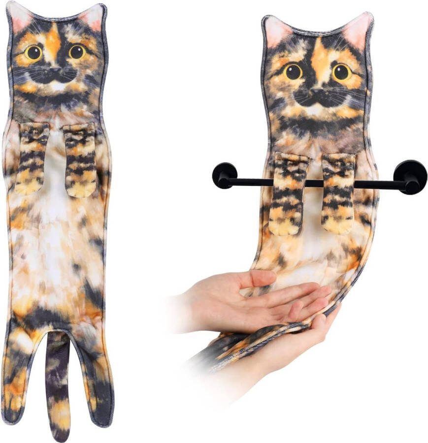 Leuke handdoeken schattige dierenhanddoeken microvezel sneldrogende hangende gezichtshanddoek voor badkamerkeuken superabsorberend washandje