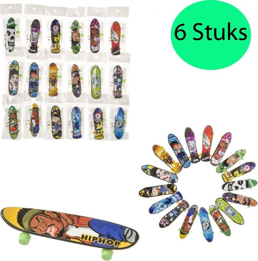 Fingerboard 6 STUKS Vinger Skateboard Voor Kinderen Uitdeelcadeau Traktatie Speelgoed