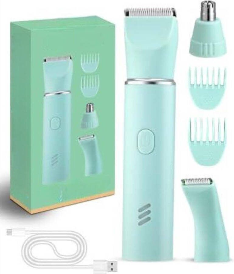 Lichaam Groomer Dames Bikini Arm Benen Oksels Dames Scheerapparaat voor Dames Vervangbaar Keramiek Groen