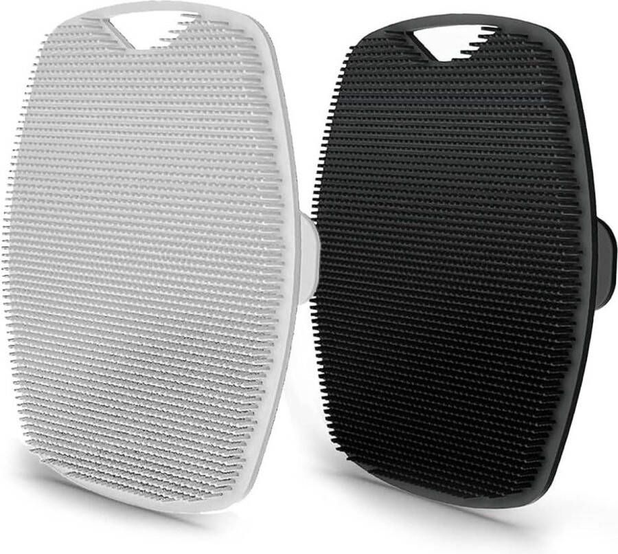 Lichaamsborstel van siliconen 2 stuks Kraeoke peelt dode huid antislip handvat badkamer badborstel exfoliator