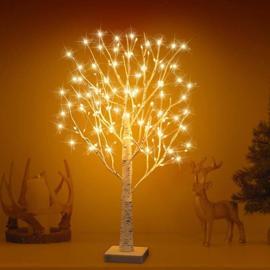 Lichtboom Berkenlichtboom voor binnen met 144 warm wit ledlicht USB-led bonsai boomlicht verstelbare takken werkt op batterijen decoratieve boom Kerstmis Pasen feest interieurdecoratie