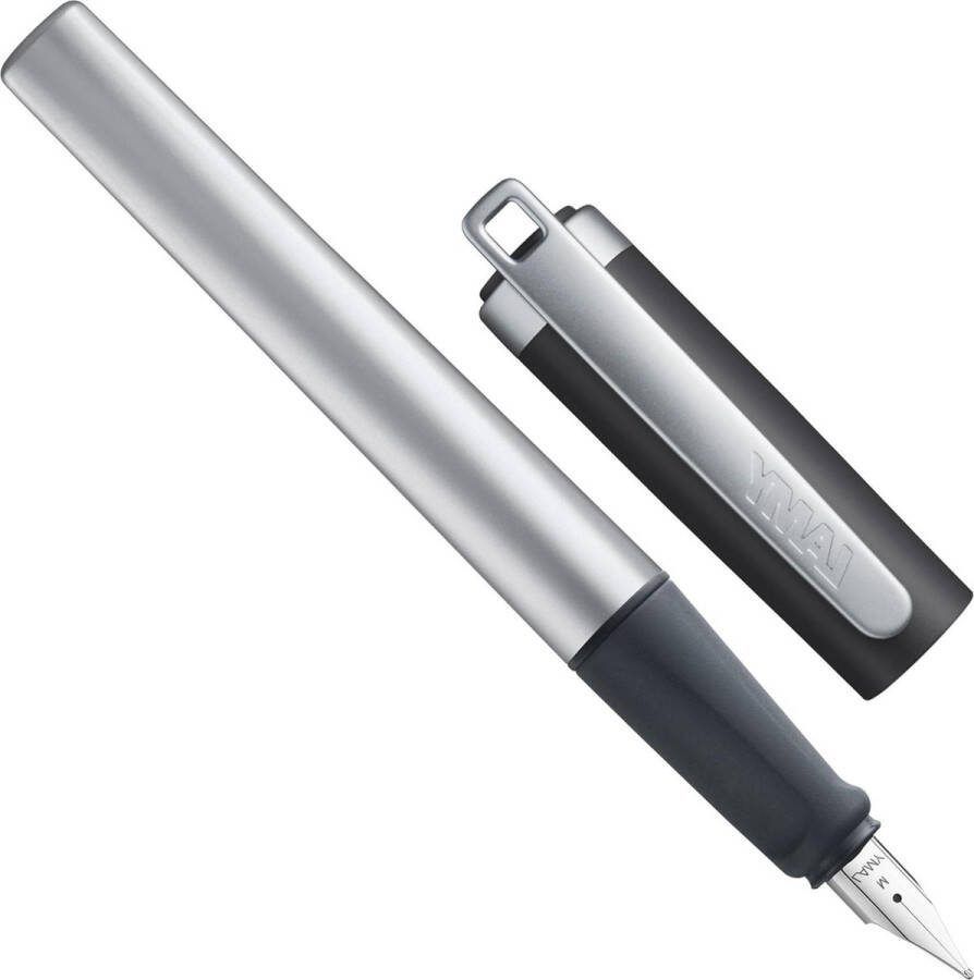 Lichte stabiele LAMY Nexx vulpen 088 van aluminium antraciet met antislip handvat M veerdikte ideaal voor beginnende schrijvers school of universiteit