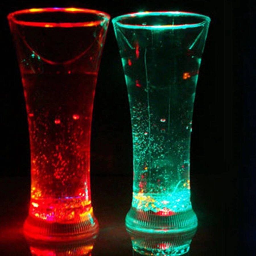 Lichtgevend Longdrink Glas Set Met Gekleurde Verlichting 6 Stuks
