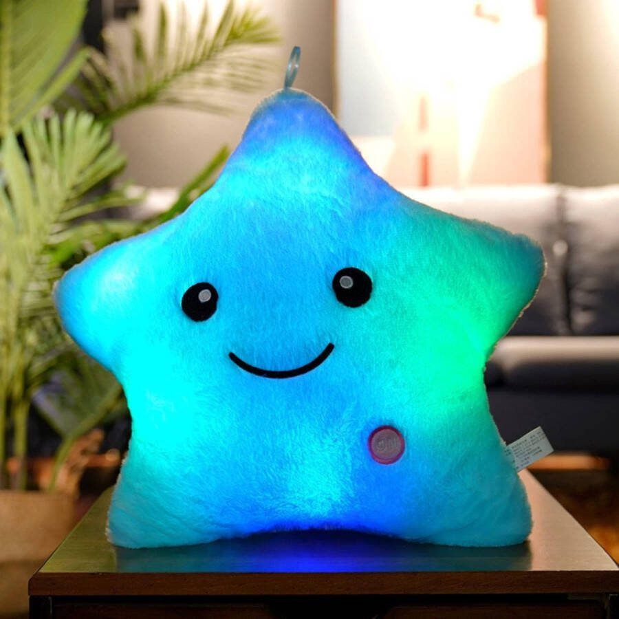 Lichtgevende knuffel Ster 40 cm Blauw Knuffel met licht Babyknuffel Knuffel Knuffelbeer