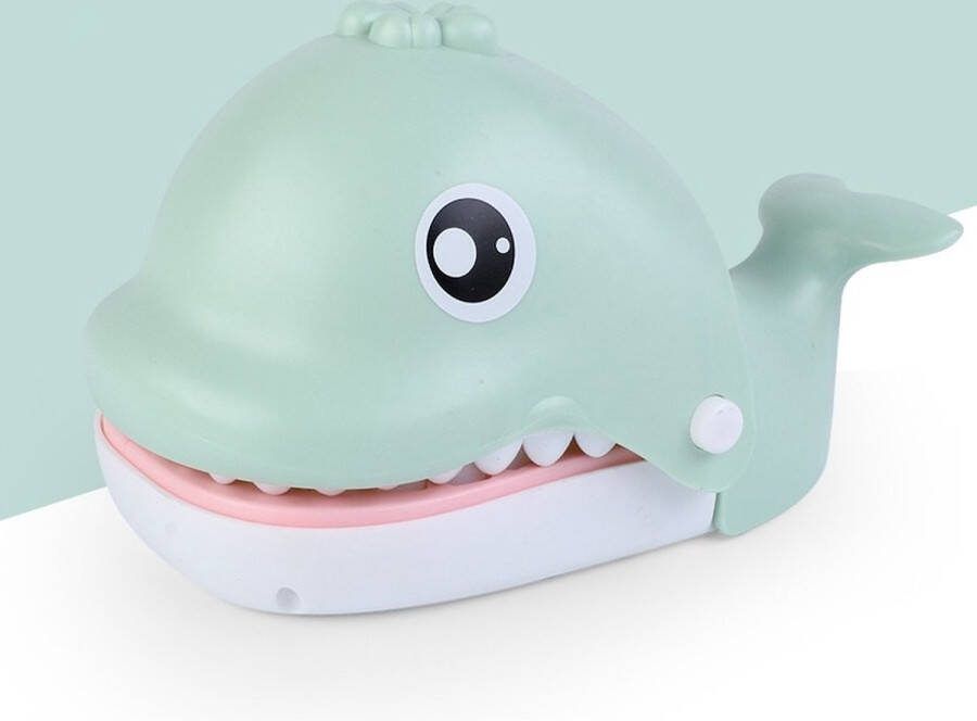 Lichtgroene Walvis met Kiespijn Spel Bijtende Drankspel Krokodil