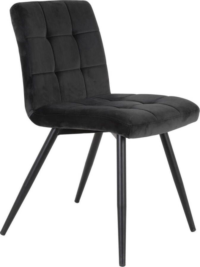 Light & Living Light&living Eetkamerstoel 50 5x44 5x82 cm OLIVE velvet donker grij...