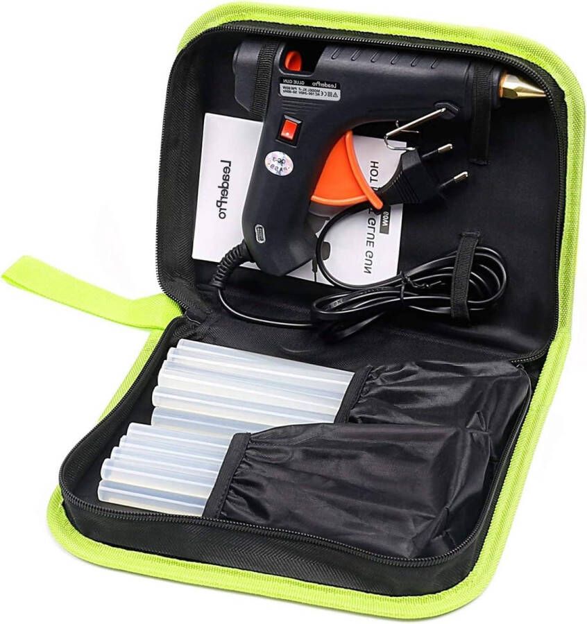 Lijmpistool 60 W volledige grootte met 11 mm x 190 mm x 20 lijmsticks en gereedschapstas Doe-het-zelf ambachtslieden handwerk Kerstmis Allerheiligen