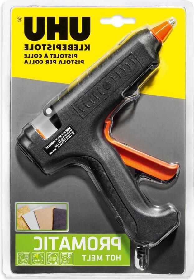 Lijmpistool Promatic Hot Melt met hoge kleefkracht knutsel reparatiewerkzaamheden incl. 3 patronen