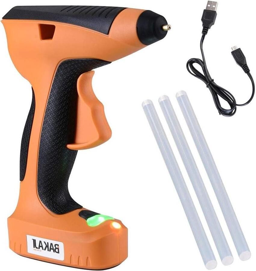 Lijmpistool voor elektrisch lijmpistool 10 W hete lijm 37 V USB-opladen met ergonomische handgreep led-werklicht 10 W 37 V